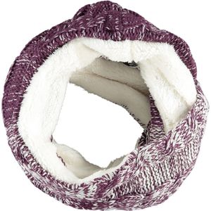 Sarlini | Snood Ronde Paars Dames colsjaal | Knitted Kabel Gebreid | Charlie