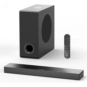 Soundbar voor TV met Subwoofer – Krachtig 160W Geluid – Bluetooth 5.3 – Slank Design – HDMI ARC / Optisch / AUX-Aansluiting