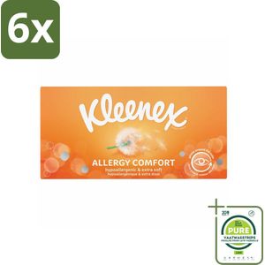 Kleenex – Allergy Comfort – Tissues – 56 stuks per verpakking - Voordeelverpakking - 6 stuks - Allergie - Allergische neus
