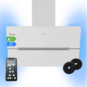 Afzuigkap 80 cm met RGB-verlichting en Touch Control - Roestvrij staal, Wifi en Geavanceerde Ventilatorstanden