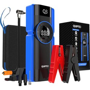 Quipted Q3 12V Jumpstarter voor Auto - 2500A 20.000 mAh - Met Compressor - 6 in 1 Starthulp met Powerbank - LED Zaklamp en SOS Noodlicht