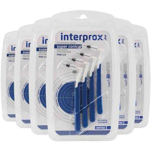 6x Interprox Ragers Plus Super Conical Donkerblauw PHD 2.1 4 stuks