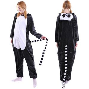 Maki aap onesie maat L - Dieren – Verkleedkleren - kinderen - jongens - meisjes - Huispak - Carnaval