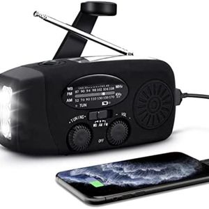 Radio Op Batterijen Voor Rampen - Radio Opwindbaar - Noodradio - Noodradio Solar Opwindbaar - Zwart