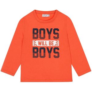 Dirkje Jongens Shirt Bright Orange maat 110