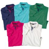 ATLAS FOR MEN - Set van 5 effen polo's Summer - Heren - Verkrijgbaar in grote maten - M