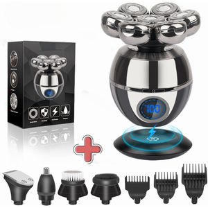 Scheerapparaat 5-in-1 - Mannen - Trimmer - Tondeuse - Elektrisch Face - Head Shaver - Hoofd Kaal Scheren - Nat - Droog - Draadloos Opladen