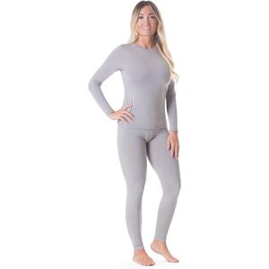 Dames thermisch ondergoed set - lange johns en top - fleece gevoerd voor koude weersomstandigheden