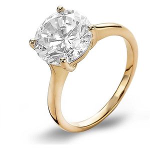Twice As Nice Ring in 18kt verguld zilver, solitaire 10 mm 60