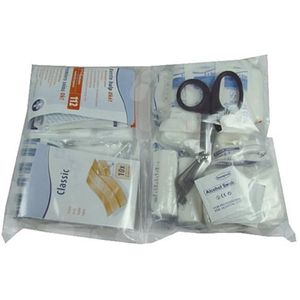 Navulling - Bedrijfsverbanddoos B - 4-vakstas - EHBO-materialen - Inhoud 10 Wondpleisters, 20 Pleisterstrips, 1 Hechtpleister
