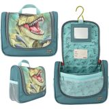 Depesche - Dino World Danger - Toilettas - Groen - T-Rex Motief - Ritssluiting