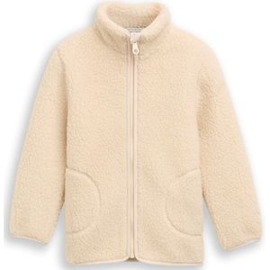 Tom Tailor - Sweatvest - Cloudy Beige - Zonder Capuchon - Ritssluiting