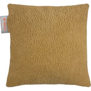 Inkuz - Warmtekussen - Infrarood - Draadloos - Teddy - Lichtbruin - Gote powerbank - Oplaadbaar - Warmte kussen - 45x45