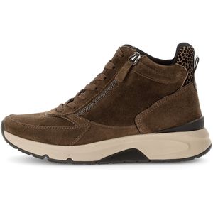Gabor - Rolling Soft - Hoge Veterschoen - Cognac - Casual schoenen