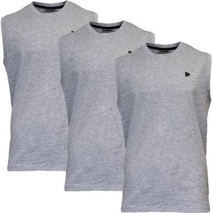 Donnay - Stan - T-shirt zonder Mouw - Grey-marl - 3-Pack