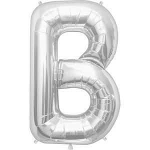 Letter B Zilver lucht 41cm