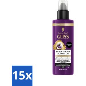 Gliss - Scalp & Root Activator - Siliconenvrij - Voor Gezonde Hoofdhuid - 100 ml - Bulkverpakking - 15 stuks
