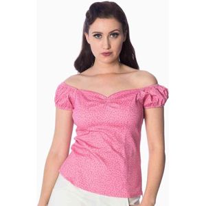 Dancing Days Off shoulder top -M- BALLERINA SPOT Roze