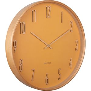 Karlsson - Wandklok Gracil - Okergeel - Hout - Ø40cm