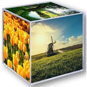 ZEP - Fotokubus Plexiglas / Acrylic voor 6 foto's, afmeting 8,5 x 8,5 x 8,5 cm - 8151