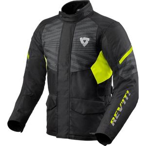 REV'IT! Jacket Duke H2O Black Neon Yellow S - Maat - Jas
