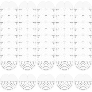 60 stuks haarverlenging - sjabloon met schaalverdeling - ronde afstandssjabloon met een gat - U-tip keratine bondings - haarextensions