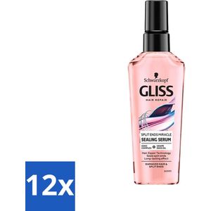 Gliss - Haarserum - Split End Miracle - Tegen Gespleten Haarpunten - 75 ml - Voordeelverpakking - 12 stuks