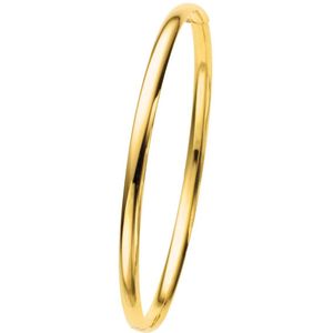 Lucardi - Holle Bangle Armband - 14 Karaat Goud - Armband - Geelgoud