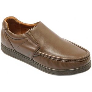Elastische leren loafers met uitneembare zolen