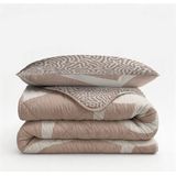 Sleeptime 2 in 1 Dekbed zonder Overtrek Shapes - Dekbed - 140 x 200 cm + 1 x kussensloop 60x70 - Zand