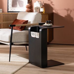Bronx71® Scandinavische bijzettafel/salontafel Isla 60x35x45 zwart
