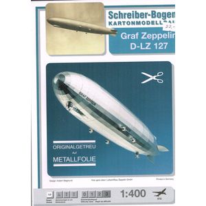 bouwplaat / modelbouw in karton : Graf Zeppelin D-LZ-127, schaal 1:400