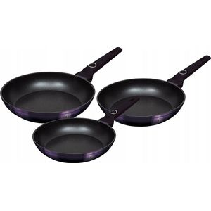 Berlinger Haus - BH7103 - 3-delige Koekenpannenset - Purple Eclipse - Gesmeed Aluminium