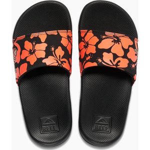 Reef Kids One Slide Meisjes Slippers - Zwart/Oranje - Maat 36