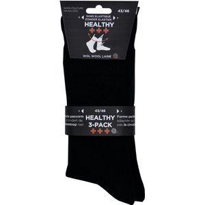 Heren Sokken Wol - ZONDER ELASTIEK- Healthy socks - naadloos - 43/46 - 12 PAAR