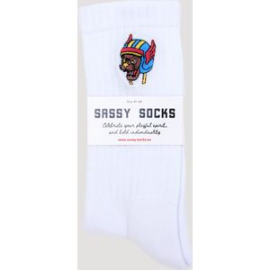 Sassy Socks - Fly High 3pack - Sportsokken - Wit - Organisch Katoen - Heren en Dames - Maat 41-46
