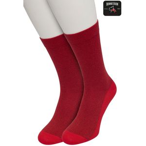 Bonnie Doon Set Katoenen Glitter Sokken Dames Hibiscus Rood maat 36/42 - Set met 2 paar Sokken - Glitter Subtiel - Katoen met zachte Lurex - Zachte Sokken - Gladde Naden - Perfecte Pasform - 2 pack - Multipack -Hibiscus Rood - OL05113802.247