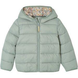 Lichtgewicht Donsjas - Groengrijs - Voor Meisjes - Met Capuchon