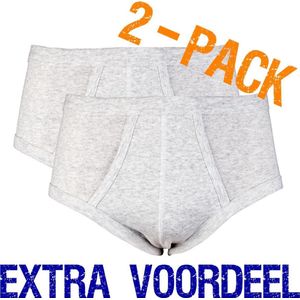 Beeren heren slip - maat L - 2-pack - grijs melee