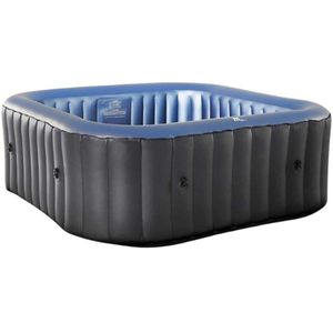 Jacuzzi Opblaasbaar Vierkant - Jacuzzi Opblaasbaar 4 Persoons Met 132 Massage Jets - Jacuzzi Spa Voor 6 Personen Anti-Frost Technologie