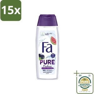 15 x Fa - Douchegel - Pure Freshness - Acai & Guave - Verfrissend & Verzorgend - 250 ml - Grootverpakking - Douchegel - Acai - Guave - Verfrissend - Verzorgend