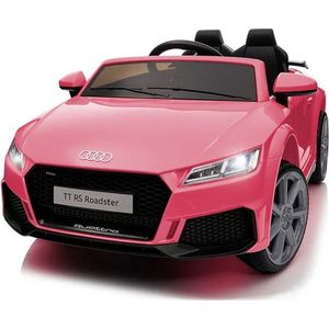 Elektrische kinderauto Audi TTRS 12V | Elektrische Kinderauto | auto voor kinderen Met afstandsbediening | Kinderauto (Roze)