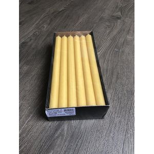 Branded Bys-sLange dinerkaarsens-s28 cms-sOker geel 18 stukss-s10 branduren