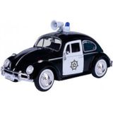 Volkswagen Kever Police 1-24 Zwart / Wit Motormax