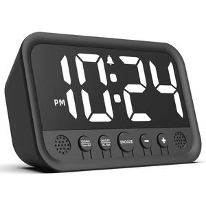 LED digitale klok voor slaapkamer - Luide wekker voor zware slapers, instelbaar volume en helderheid