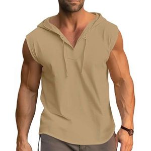 Zomer Mouwloze Gym Vesten voor Mannen | Katoenen Tank Tops en Hoodies M-3XL