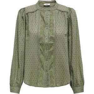 Jacqueline de Yong Blouse Jdymaggie L/s Lace Shirt Wvn 15317284 Deep Lichen Green Dames Maat - S