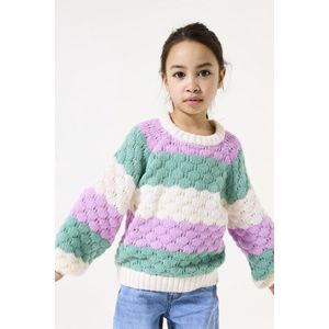 GARCIA - Gebreide Trui - Wit - Regular Fit - Ronde Hals - Lange Mouwen