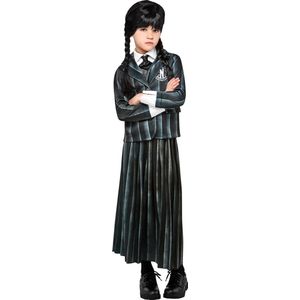 Rubies - Wednesday School uniform Deluxe kids (maat S) - Carnaval - Wednesday Addams kostuum - Wednesday jurk