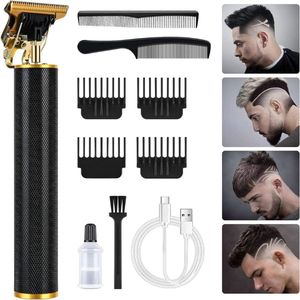 Professionele Tondeuse - Tondeuse Mannen - Carbon Draadloze Tondeuse - IPX5-Waterdicht - Tondeuse hoofdhaar - Haartrimmer - Tondeuses - Trimmer Mannen - Complete Set - Zwart/Goud